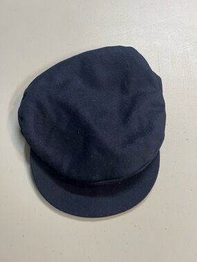 Hanna Hats Ireland Navy Wool Newsboy Cap Size M Made in Ireland